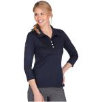 Marineblaue 3/4-ärmelige Trigema Damenpoloshirts & Damenpolohemden mit Knopf aus Jersey Größe 3 XL 