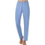 Blaue Trigema Pyjamahosen lang aus Jersey für Damen Größe 3 XL 