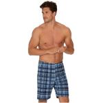 Blaue Trigema Pyjamahosen kurz aus Baumwolle für Herren Größe 3 XL für den für den Sommer 