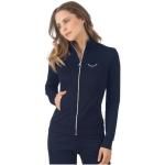Marineblaue Sportliche Trigema Zip Hoodies & Sweatjacken mit Knopf aus Baumwolle für Damen Größe XS 