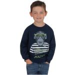 Marineblaue Motiv Trigema Kindersweatshirts mit Knopf Größe 152 