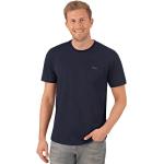 Marineblaue Kurzärmelige Trigema Bio Nachhaltige Rundhals-Ausschnitt Shirts mit Tasche für Herren Größe XL 