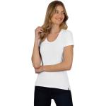 Schwarze Kurzärmelige Trigema Nachhaltige T-Shirts mit Knopf aus Viskose für Damen 1-teilig 