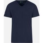 Marineblaue Kurzärmelige Trigema Bio Nachhaltige V-Ausschnitt T-Shirts für Herren Größe S 