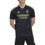 Schwarze adidas Real Madrid Herrenfußballtrikots Übergrößen zum Fußballspielen 2022/23 
