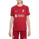 Rote Nike FC Liverpool Kinderfußballtrikots zum Fußballspielen 2022/23 