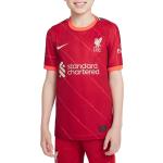Rote Nike FC Liverpool Kinderfußballtrikots zum Fußballspielen - Heim 2021/22 