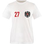 Trikot - ÖSTERREICH - 27 - Kinder T-Shirt - Weiss/Rot-Schwarz Gr. 152-164