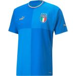 Blaue Puma Italien Trikots mit Ländermotiv für Herren Übergrößen zum Fußballspielen - Heim 2022/23 