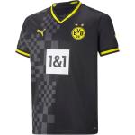 Schwarze Puma BVB Borussia Dortmund Trikots für Kinder zum Fußballspielen - Auswärts 