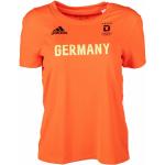 Orange Langärmelige adidas T-Shirts für Damen 