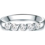 Silberne Diamantringe mit Zirkonia zur Hochzeit 