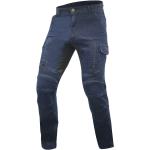Dunkelblaue Atmungsaktive High Waist Jeans mit Reißverschluss aus Baumwolle für Herren 