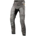 Hellgraue High Waist Jeans aus Polyamid für Damen Größe XS Weite 36, Länge 32 