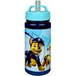 Trinkflasche für Kinder mit Motiv - Wasserflasche aus Kunststoff BPA frei - ca. 500ml Fassungsvermögen - integrierter Strohhalm - ideal für Kindergarten und Schule