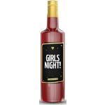 TRINKSPRUCH - Bio Glitzer Himbeerlikör mit Spruch: "Girls night ", 0,7L fruchtiger Likör mit 15% vol, Ein besonderes Alkohol Geschenk