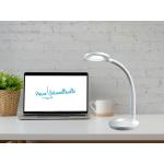 Trio LED Schreibtischleuchte COBRA in Weiß mit Flexgelenk & Touch Dimmer, 32cm hoch