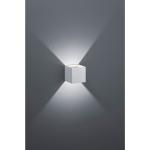 Reduzierte Weiße Trio LED Wandlampen gebürstet aus Aluminium 
