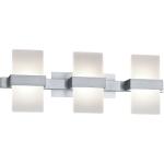 Silberne Trio LED Wandleuchten gebürstet aus Metall 