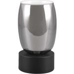TRIO Leuchten Serie Barret - Tischlampe Rauchglas & weißes Glas - Höhe ca. 24 cm