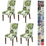 Reduzierte Grüne Stuhlhussen aus Polyester 4-teilig 
