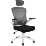 Graue Ergonomische Bürostühle & orthopädische Bürostühle  aus Textil mit verstellbarer Rückenlehne Breite 50-100cm, Höhe 100-150cm, Tiefe 50-100cm 