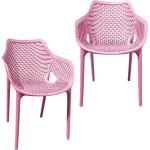 Rosa Moderne Gartenstühle & Balkonstühle aus Polyrattan Outdoor Breite 0-50cm, Höhe 0-50cm, Tiefe 0-50cm 4-teilig 