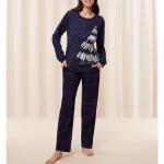 Blaue Bio Kinderschlafanzüge & Kinderpyjamas aus Baumwolle Größe 44 für den für den Winter 