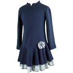 Marineblaue Blumenmuster Trocadero Winterkleider für Kinder für Mädchen Größe 140 für den für den Winter 