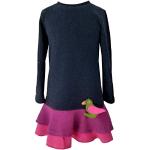 Pinke Langärmelige Trocadero Winterkleider für Kinder mit Papageienmotiv für Mädchen Größe 128 für den für den Winter 