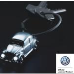 Silberne Troika Volkswagen / VW Beetle LED-Schlüsselanhänger 