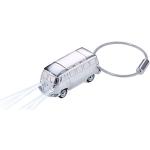 Silberne Motiv Troika Volkswagen / VW Bulli / T1 LED-Schlüsselanhänger glänzend für Damen 