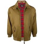 Reduzierte Kamelbraune Unifarbene Harrington-Jacken mit Reißverschluss aus Baumwolle maschinenwaschbar für Herren Größe M 