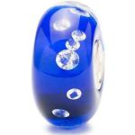 Trollbeads Damen-Bead Glas/Zirkonia/Sterling Silber Diamanten blau 81007