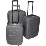 Trolley 3tlg Set grau EVA Kunststoff Koffer Koffer