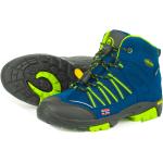 Blaue Trollkids Outdoor Schuhe mit Berg-Motiv für Kinder 