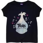 Silberne Kurzärmelige Trolls Kinder T-Shirts mit Blumenmotiv aus Baumwolle für Mädchen Größe 146 