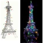 Tronico Metallbaukasten Eiffelturm Led-Licht Paris Eifelturm Stabilbaukasten