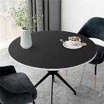 Schwarze Unifarbene Runde Runde Tischdecken 50 cm aus Silikon 