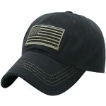 Schwarze Vintage Snapback-Caps mit USA-Motiv für Herren Einheitsgröße für den für den Sommer 