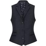 Schwarze Vintage Tweed-Sakkos aus Tweed für Damen Größe S 