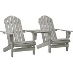 Reduzierte Graue Adirondack Chairs aus Massivholz Breite 150-200cm, Höhe 50-100cm, Tiefe 50-100cm 