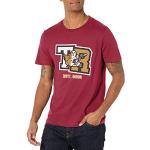 Burgundfarbene Kurzärmelige True Religion T-Shirts aus Baumwolle für Herren Größe XL 