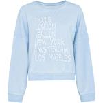 Reduzierte Hellblaue True Religion Rundhals-Ausschnitt Damensweatshirts aus Baumwolle Größe L 