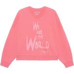 Reduzierte Pinke Unifarbene True Religion Rundhals-Ausschnitt Damensweatshirts aus Baumwolle Größe M 