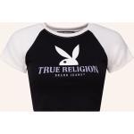 Reduzierte Schwarze True Religion Playboy T-Shirts aus Baumwolle für Damen Größe M 