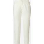 Weiße Unifarbene Stoffhosen mit Reißverschluss aus Jersey maschinenwaschbar für Damen Größe S 