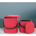 Rote Moderne Doncosmo Rechteckige Kleinmöbel aus Stoff Breite 0-50cm, Höhe 0-50cm, Tiefe 0-50cm 