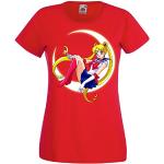Rote Sailor Moon T-Shirts für Damen Größe M 