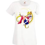 Weiße Sailor Moon T-Shirts für Damen Größe XXL 